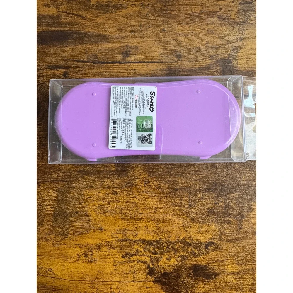 Sanrio Kuromi Utensil Set with Travel Case Purple Fork and Spoon Kids Lunchware